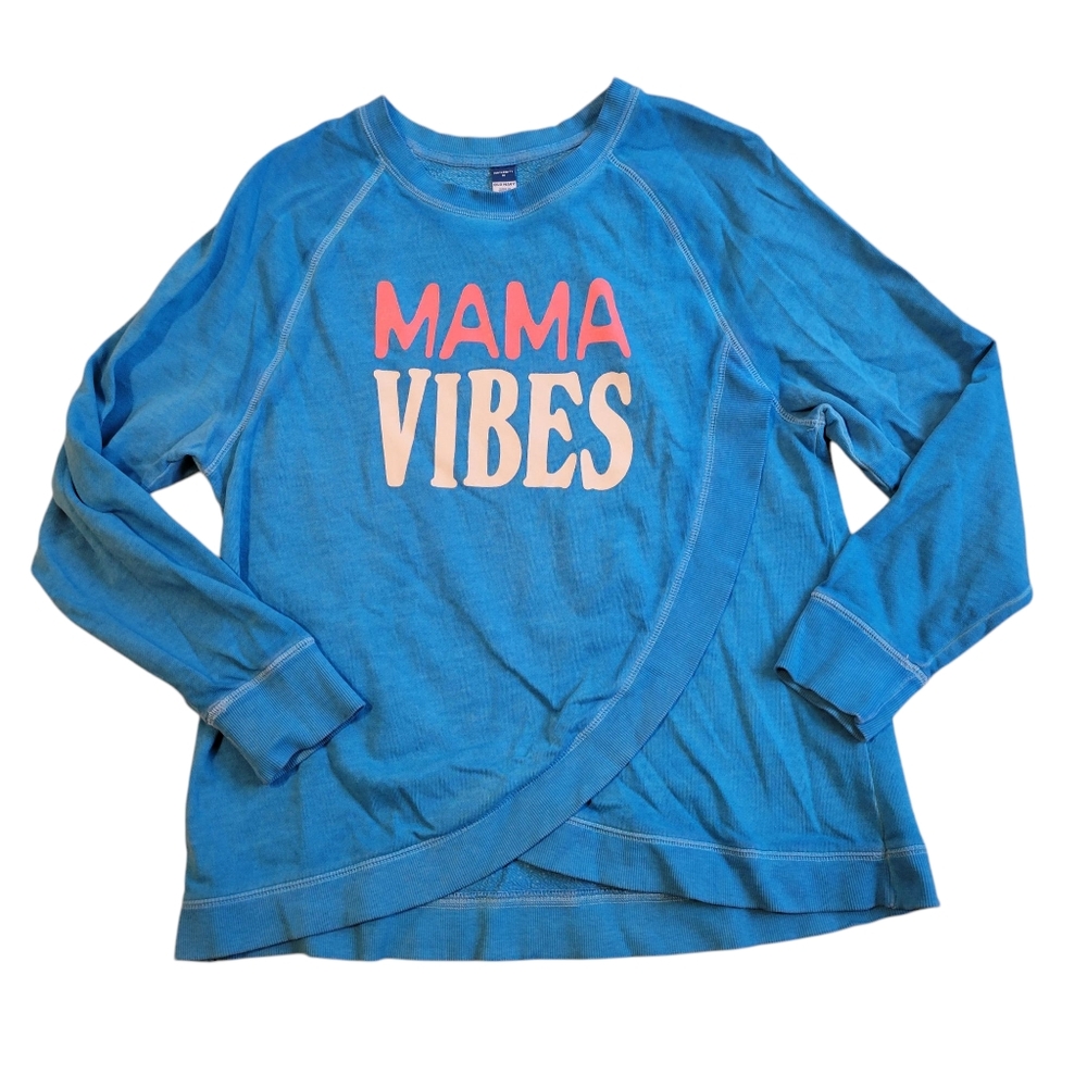Cross-Front Nursing Pullover Sweatshirt, Maternity